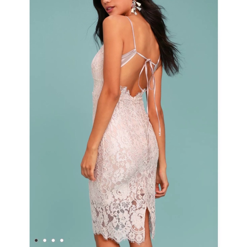 Lulus Extraordinary Love Blush Lace Midi Dress